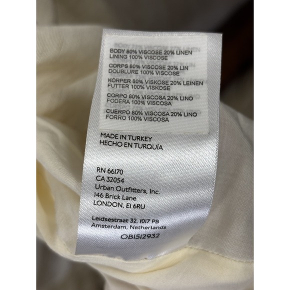 Anthropologie Graziella‎ Twist Waist Linen Midi Dress Chic Summer Womens 10 - Picture 8 of 8